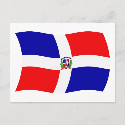 Carte postale du drapeau de la République dominica (Devant)