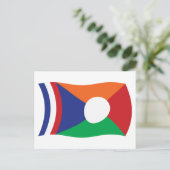 Carte postale du drapeau de la Réunion (Debout devant)