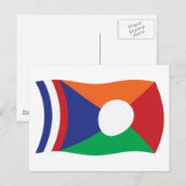 Carte postale du drapeau de la Réunion (Devant / Derrière)