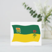 Carte postale du drapeau de la Saskatchewan (Debout devant)