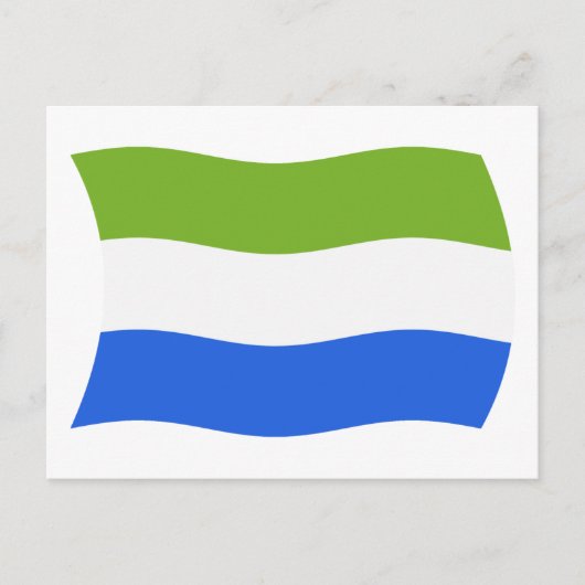 Carte postale du drapeau de la Sierra Leone (Devant)