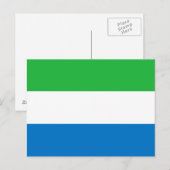 Carte postale du drapeau de la Sierra Leone (Devant / Derrière)