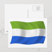 Carte postale du drapeau de la Sierra Leone (Devant / Derrière)