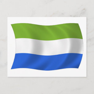 Carte postale du drapeau de la Sierra Leone