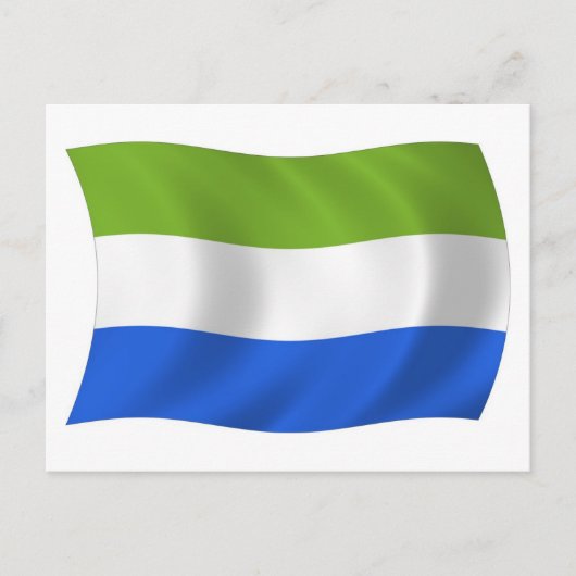 Carte postale du drapeau de la Sierra Leone (Devant)