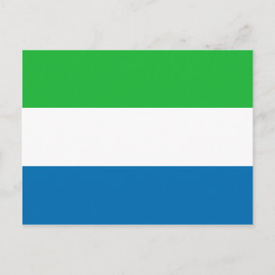 Carte postale du drapeau de la Sierra Leone