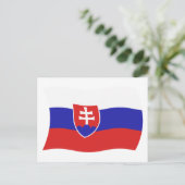 Carte postale du drapeau de la Slovaquie (Debout devant)