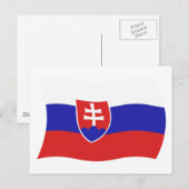 Carte postale du drapeau de la Slovaquie (Devant / Derrière)