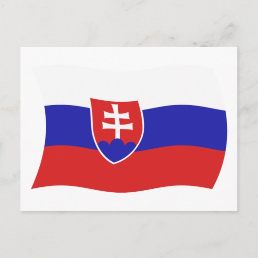 Carte postale du drapeau de la Slovaquie (Devant)