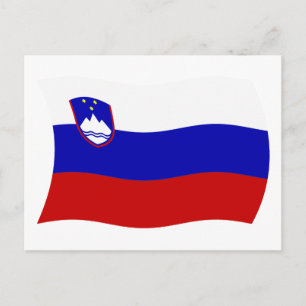 Carte postale du drapeau de la Slovénie