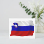 Carte postale du drapeau de la Slovénie (Debout devant)