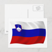 Carte postale du drapeau de la Slovénie (Devant / Derrière)