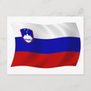 Carte postale du drapeau de la Slovénie