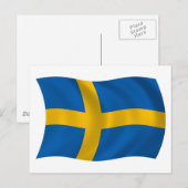 Carte postale du drapeau de la Suède (Devant / Derrière)