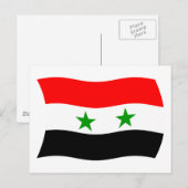 Carte postale du drapeau de la Syrie (Devant / Derrière)