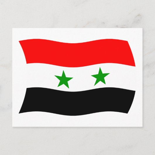 Carte postale du drapeau de la Syrie (Devant)