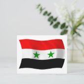 Carte postale du drapeau de la Syrie (Debout devant)