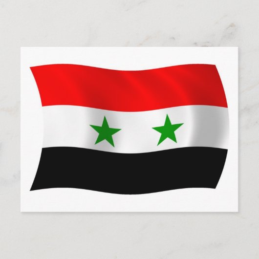 Carte postale du drapeau de la Syrie (Devant)