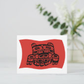 Carte postale du drapeau de la tribu Skagit (Debout devant)