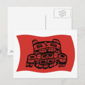 Carte postale du drapeau de la tribu Skagit (Devant / Derrière)