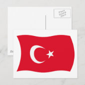 Carte postale du drapeau de la Turquie (Devant / Derrière)