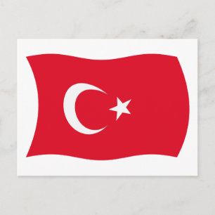 Carte postale du drapeau de la Turquie