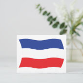 Carte postale du drapeau de la Yougoslavie (Debout devant)