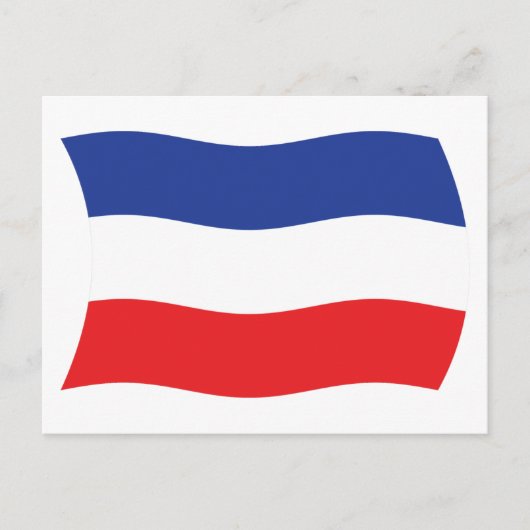 Carte postale du drapeau de la Yougoslavie (Devant)