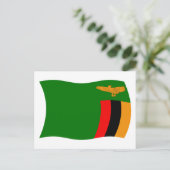 Carte postale du drapeau de la Zambie (Debout devant)