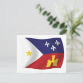 Carte postale du drapeau de l'Acadiana (Debout devant)