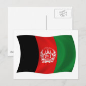 Carte postale du drapeau de l'Afghanistan (Devant / Derrière)