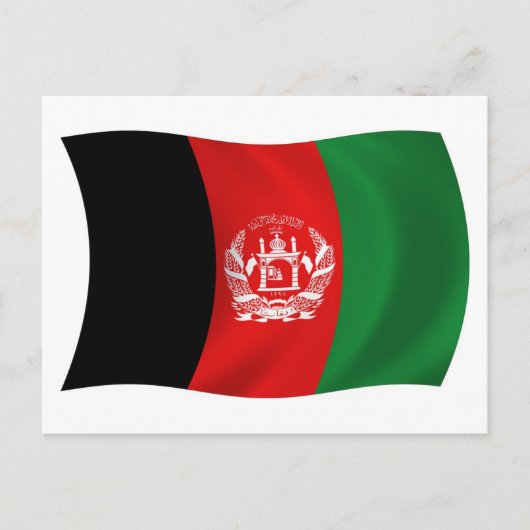 Carte postale du drapeau de l'Afghanistan (Devant)