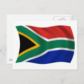 Carte postale du drapeau de l'Afrique du Sud (Devant / Derrière)