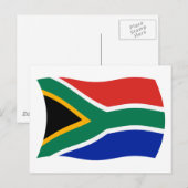 Carte postale du drapeau de l'Afrique du Sud (Devant / Derrière)