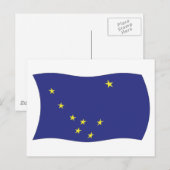 Carte postale du drapeau de l'Alaska (Devant / Derrière)