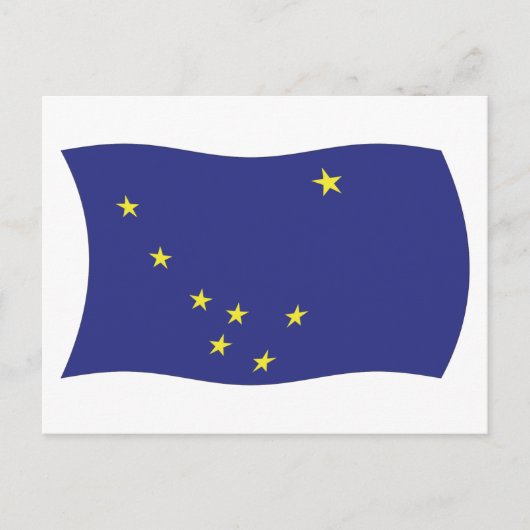 Carte postale du drapeau de l'Alaska (Devant)