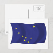 Carte postale du drapeau de l'Alaska (Devant / Derrière)