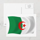 Carte postale du drapeau de l'Algérie (Devant / Derrière)
