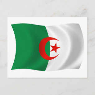Carte postale du drapeau de l'Algérie