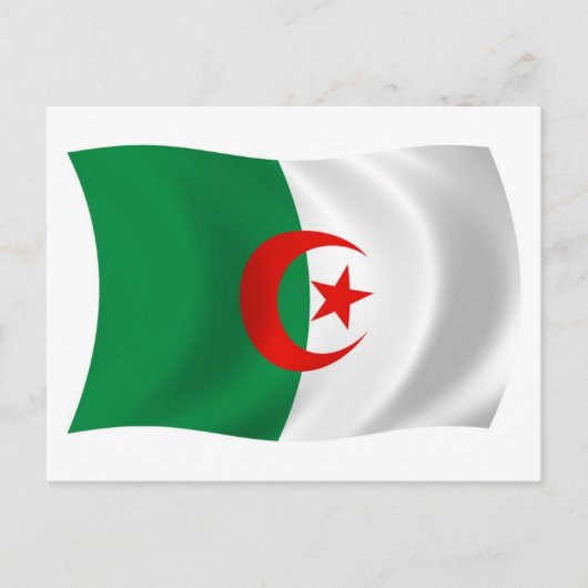 Carte postale du drapeau de l'Algérie (Devant)