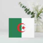 Carte postale du drapeau de l'Algérie (Debout devant)