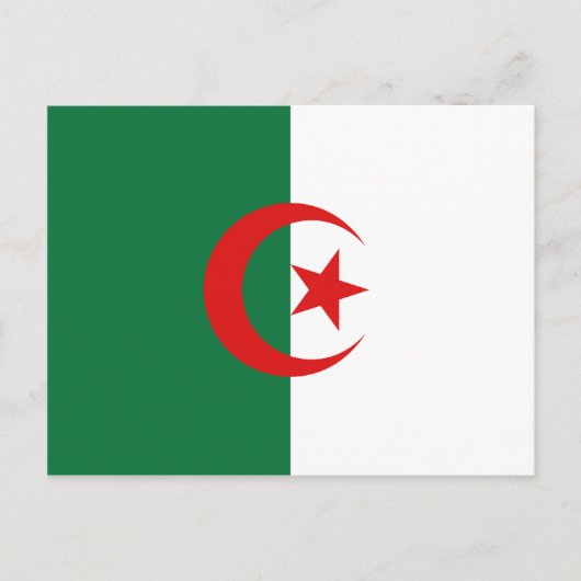 Carte postale du drapeau de l'Algérie (Devant)