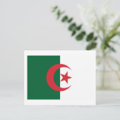 Carte postale du drapeau de l'Algérie (Debout devant)