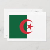Carte postale du drapeau de l'Algérie (Devant / Derrière)