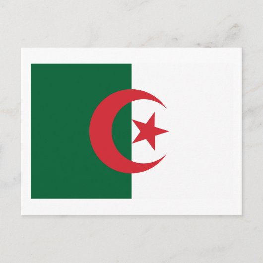 Carte postale du drapeau de l'Algérie (Devant)