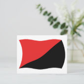 Carte postale du drapeau de l'anarcho-syndicalisme (Debout devant)