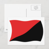 Carte postale du drapeau de l'anarcho-syndicalisme (Devant / Derrière)