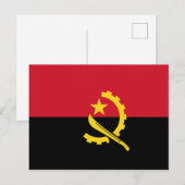 Carte postale du drapeau de l'Angola (Devant / Derrière)