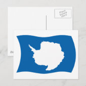 Carte postale du drapeau de l'Antarctique (Devant / Derrière)