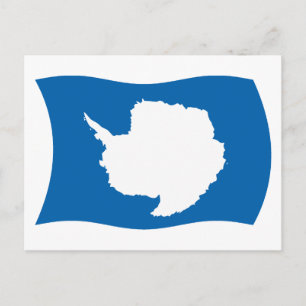 Carte postale du drapeau de l'Antarctique